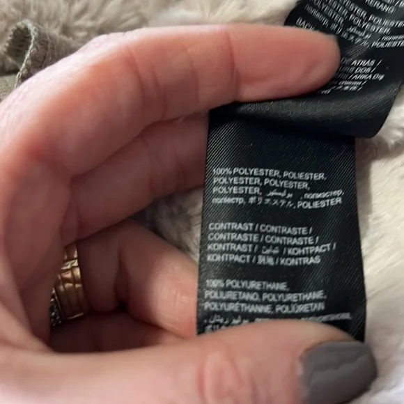 BeBe Grey Long Vegan Suede Moto Vest - Picture 8 of 8